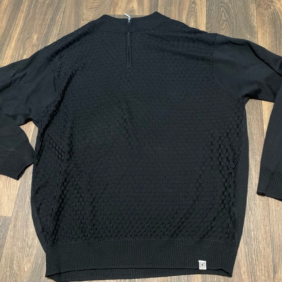 Stacy Adams Original Classic Pattern Sweater
Black 1/4 Zipper Mock-neck Size XXL - Picture 2 of 8